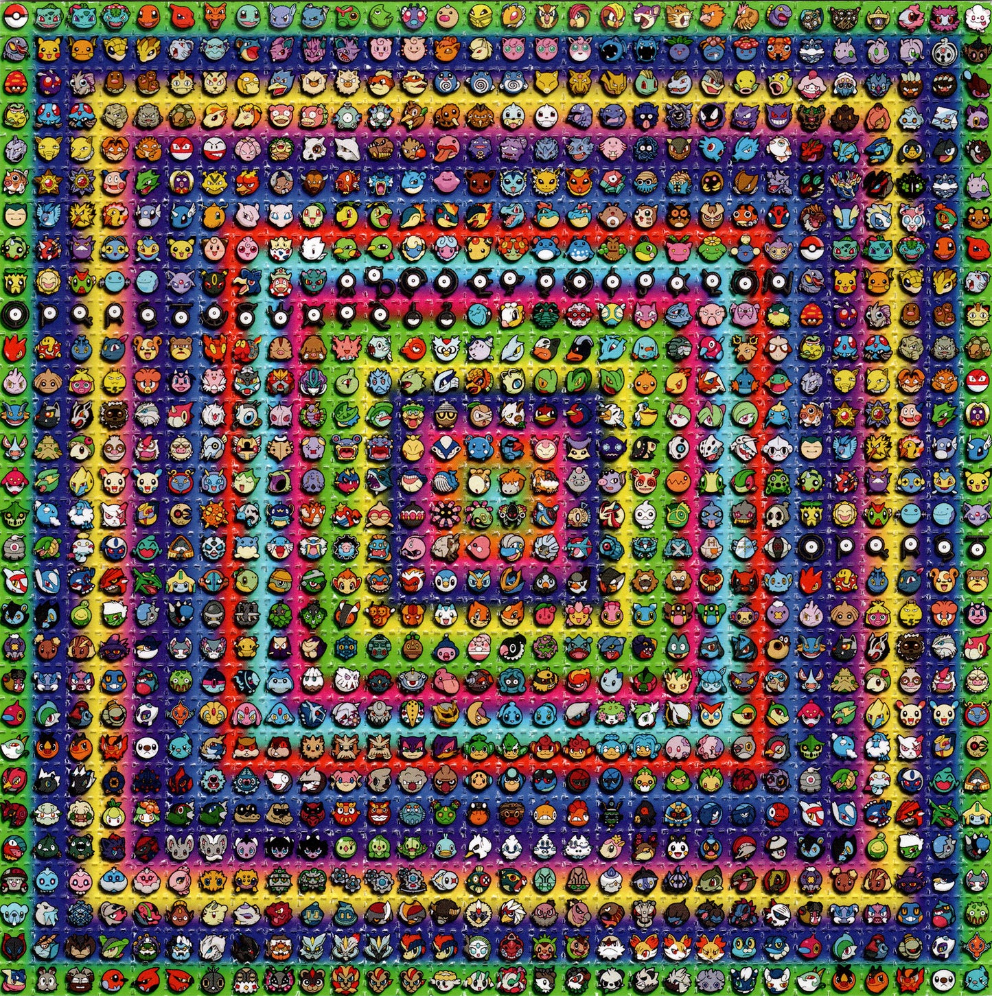 Poke Face Icons LSD blotter art print