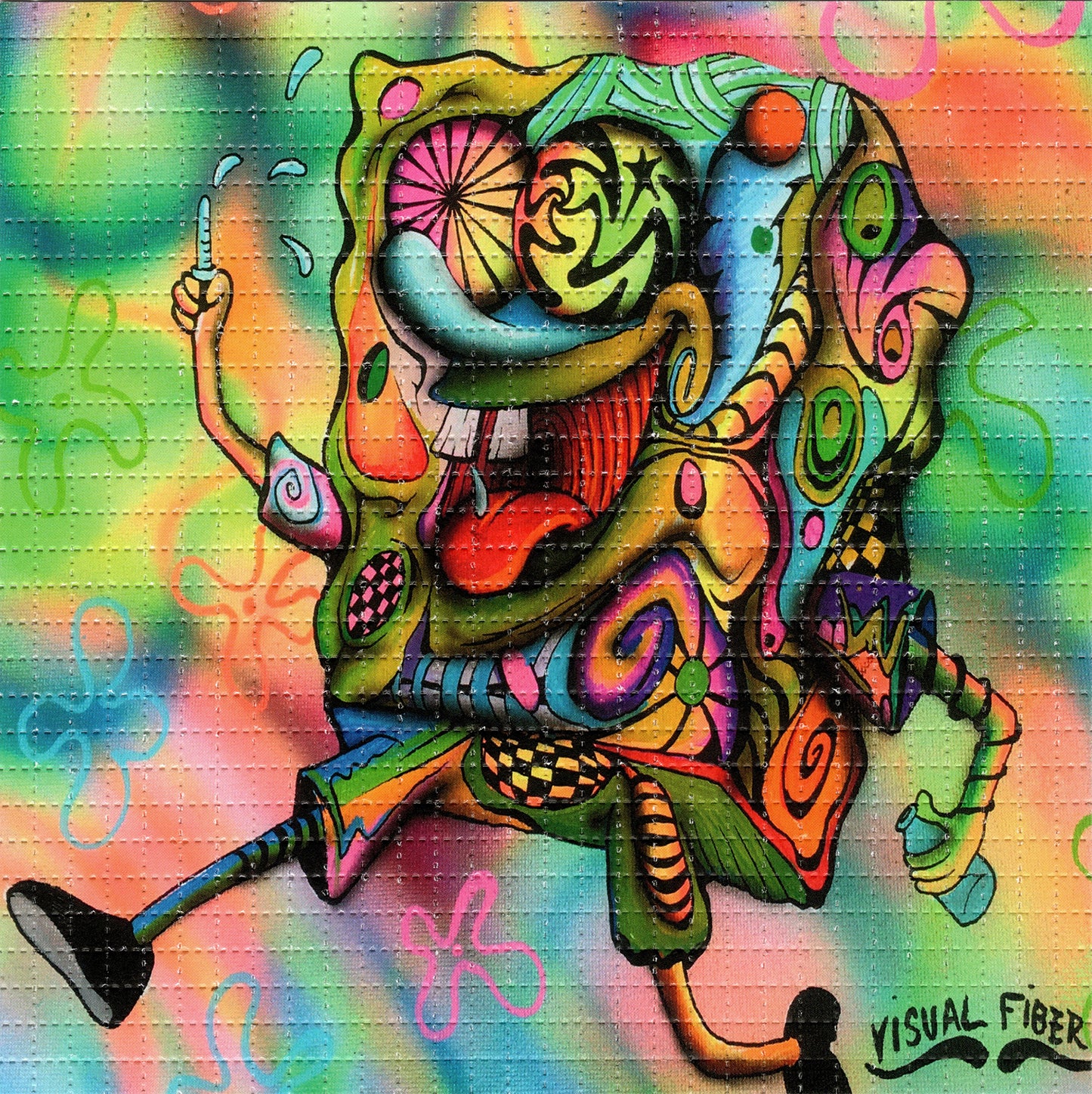 Spun Bob by Visual Fiber SIGNED Limited Edition LSD blotter art print