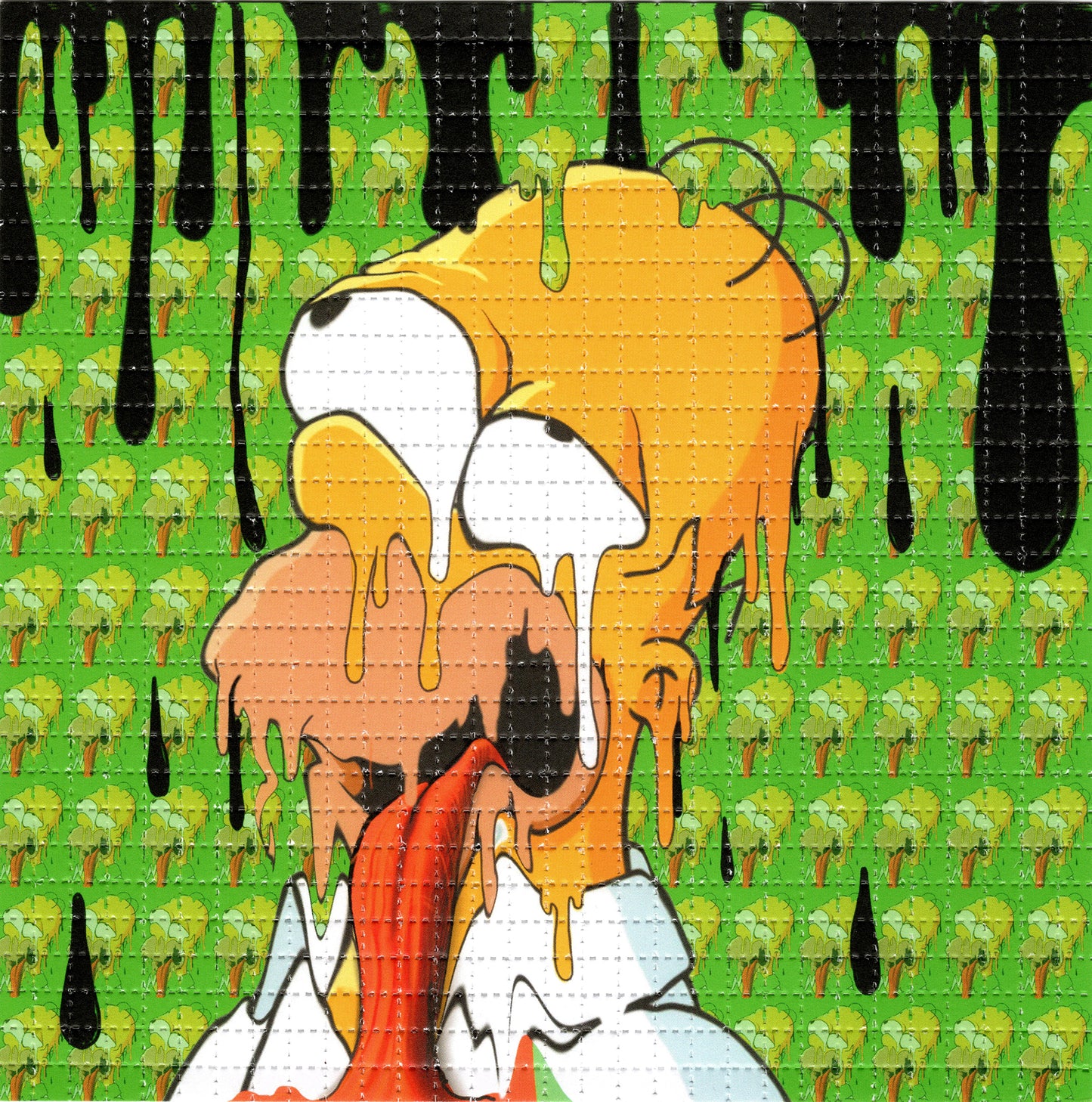 Homer Melts by Visual Fiber SIGNED Limited Edition LSD blotter art print