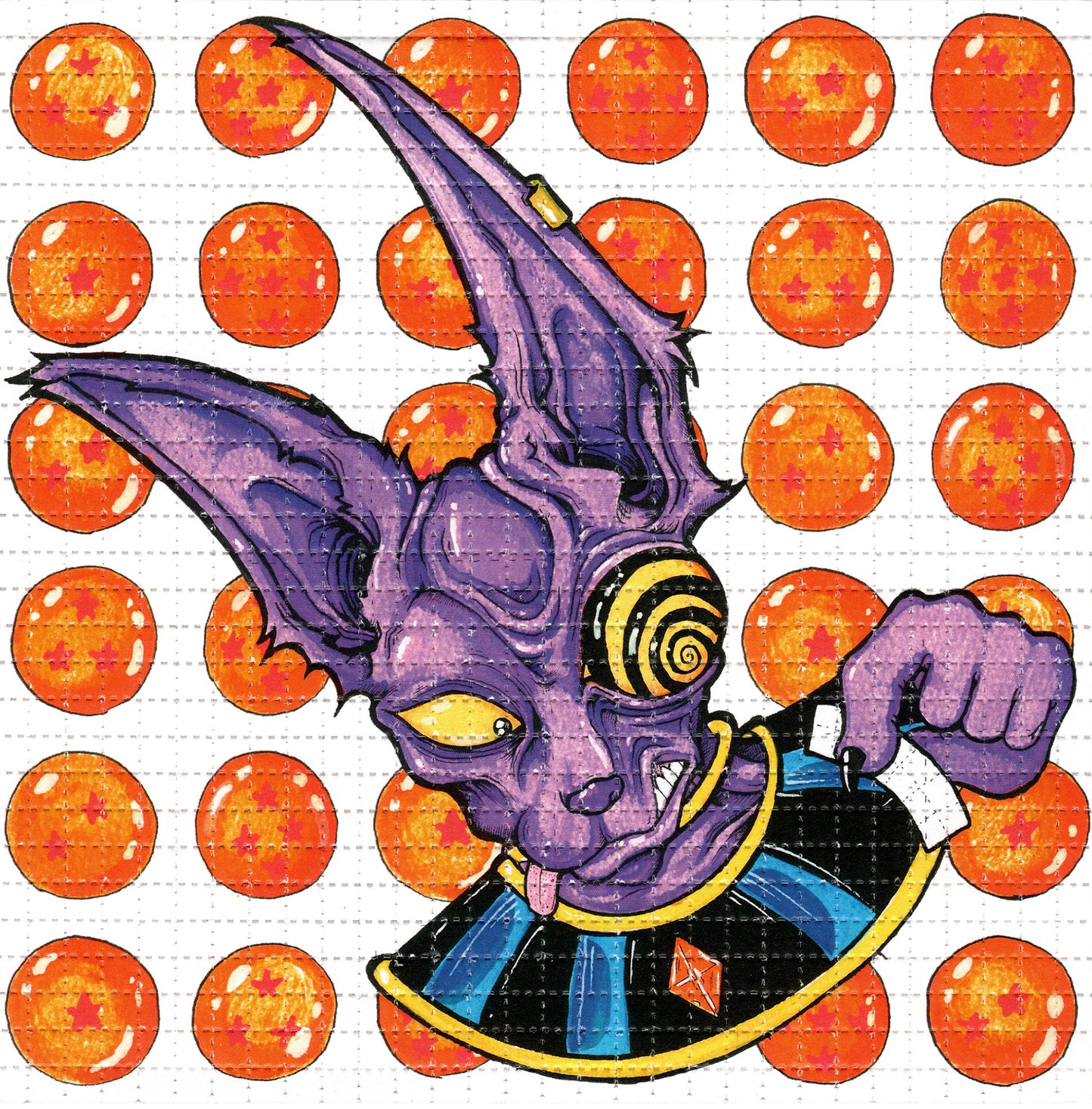 Beerus by Aaron Brooks - ABrooks Art SIGNED by Aaron Limited Edition LSD blotter art print