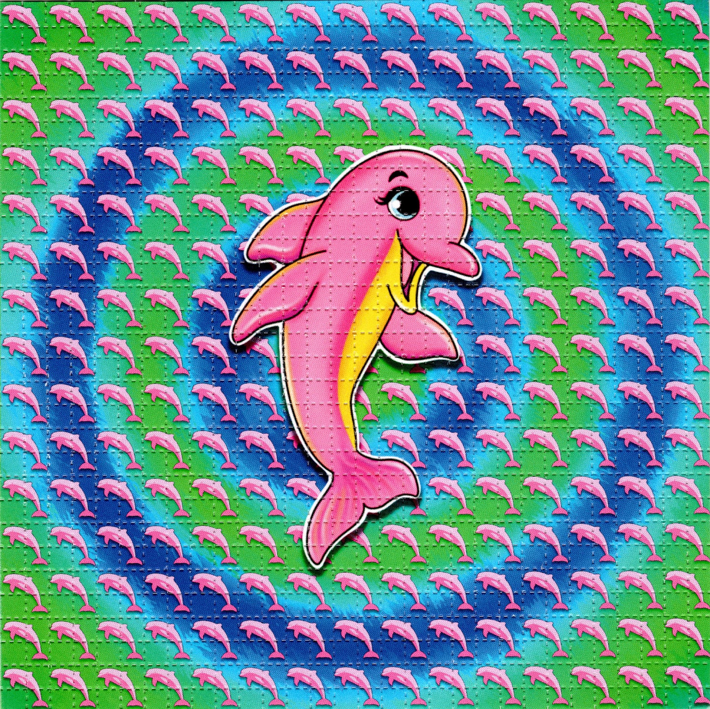Pink Dolphin LSD blotter art print
