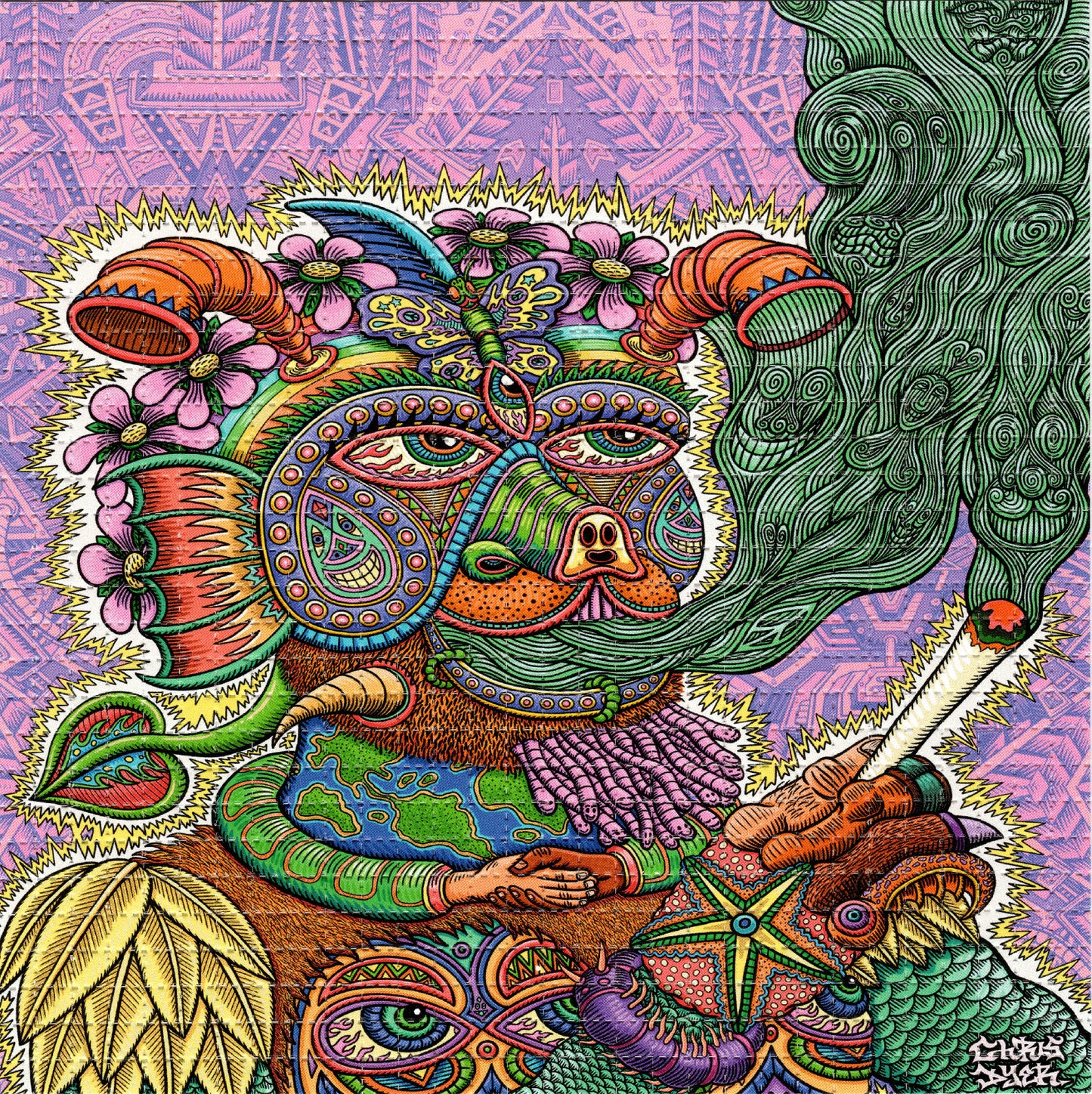 Life by Chris Dyer LSD blotter art print