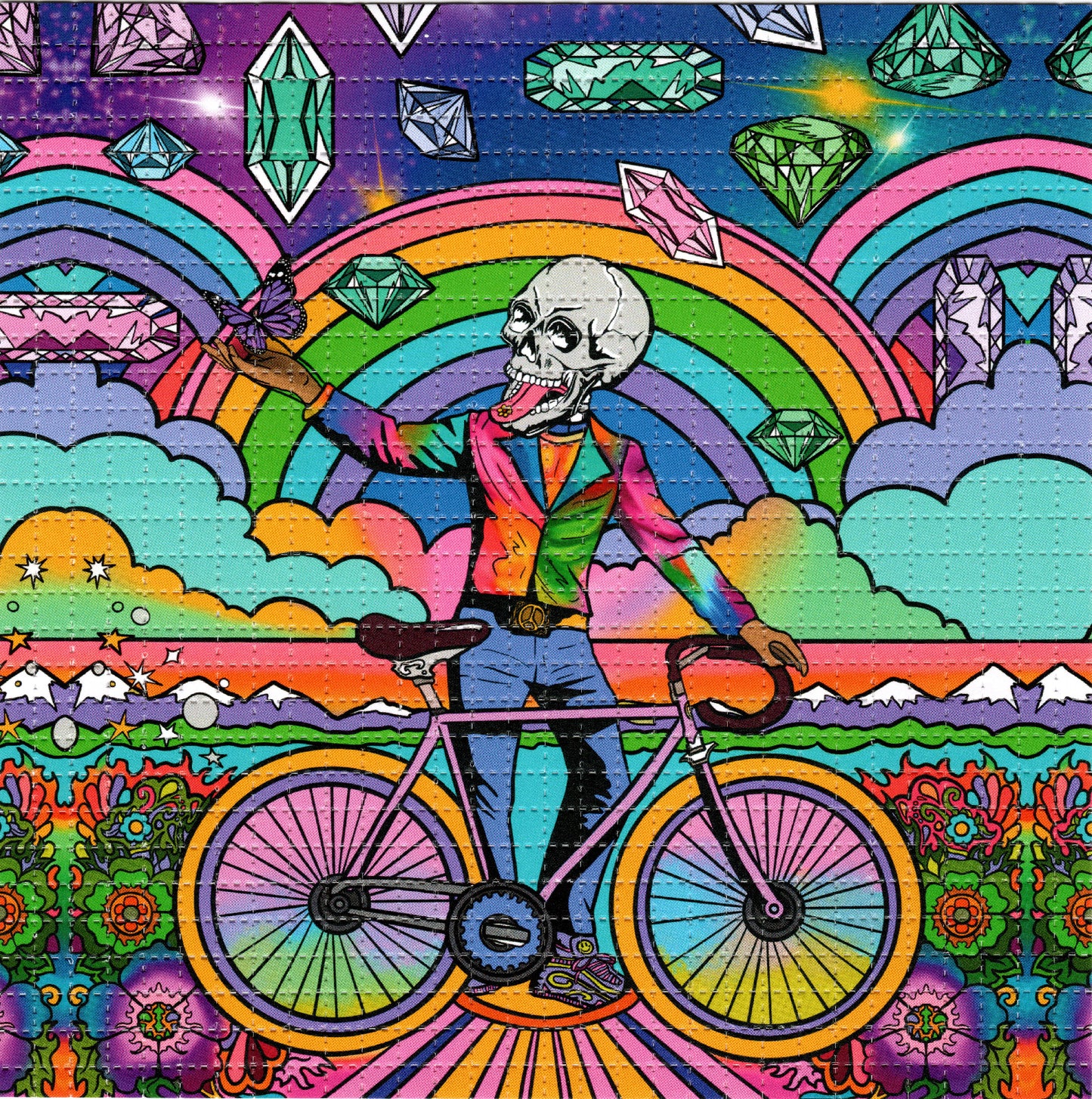 Rainbow Bike Day by Ellie Paisley Brooks Signed Limited Edition LSD blotter art print