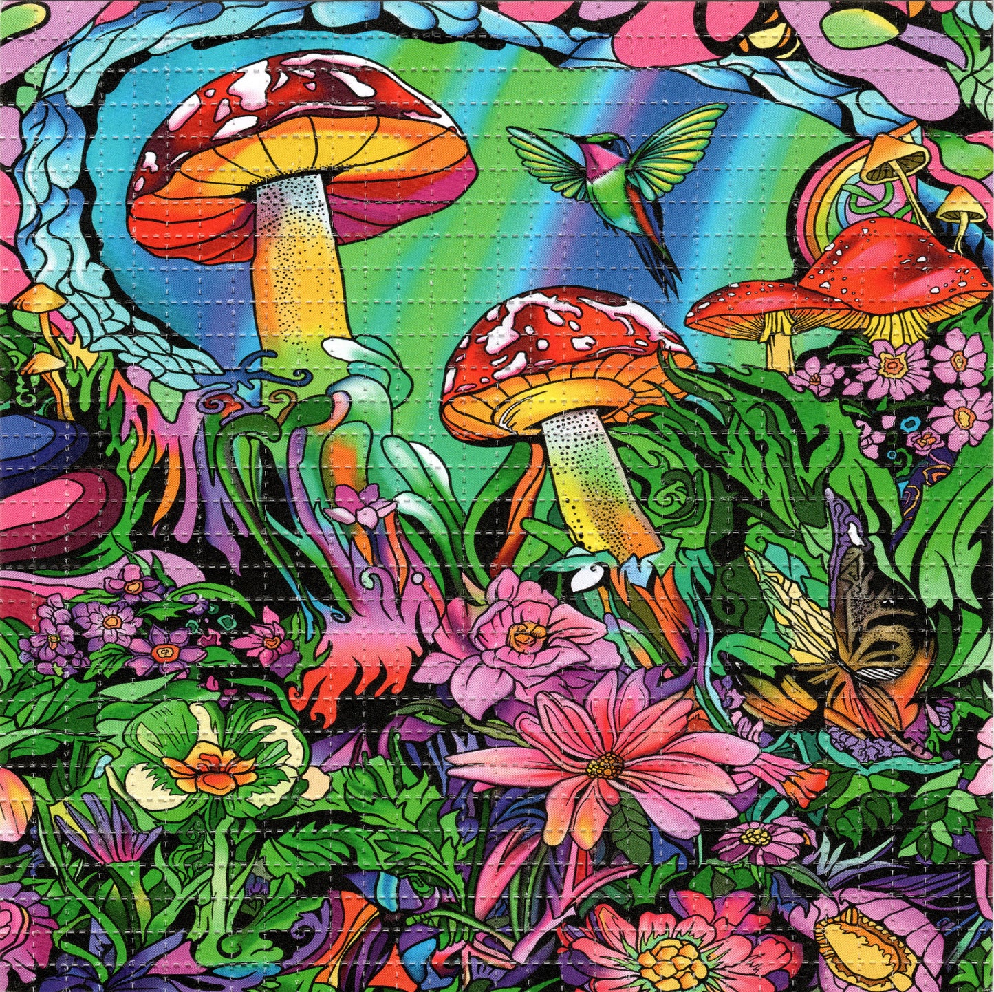 Amanita Garden by Ellie Paisley Brooks Signed Limited Edition LSD blotter art print