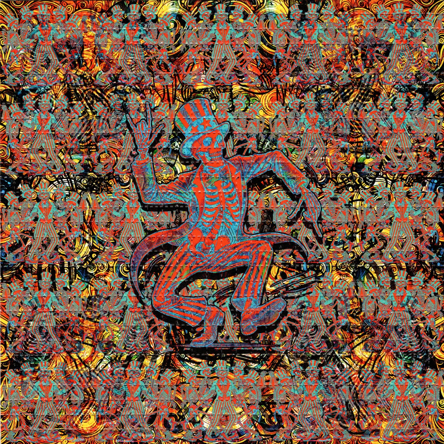 Uncle Sam Freakout by Brandon Bennett SIGNED Limited Edition LSD blotter art print (Copy)