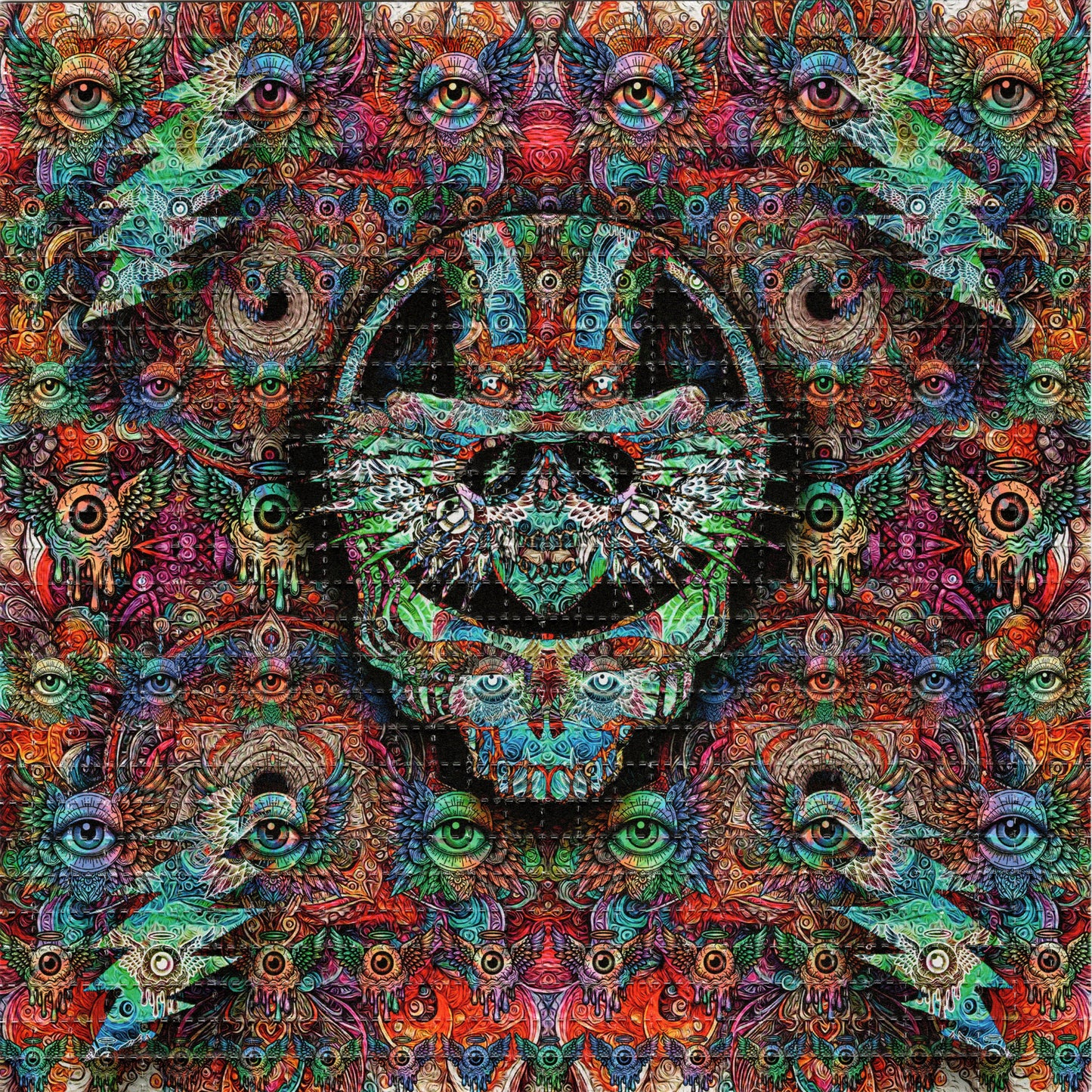 Grateful Dead Blue Sam-Bolts by Brandon Bennett SIGNED Limited Edition LSD blotter art print