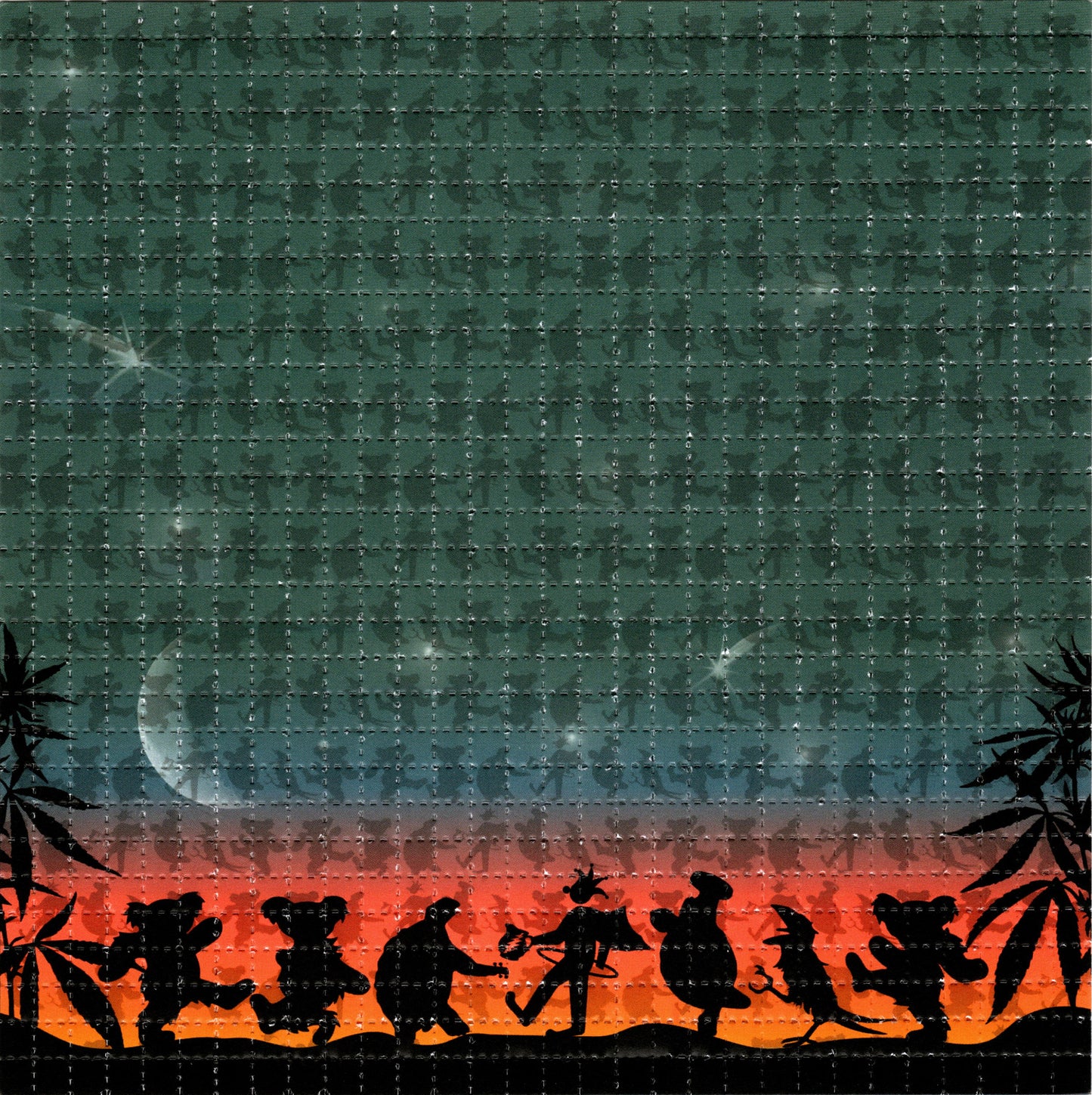 Dancing Prankster Grateful Dead Bears Starlight Tabs LSD blotter art print