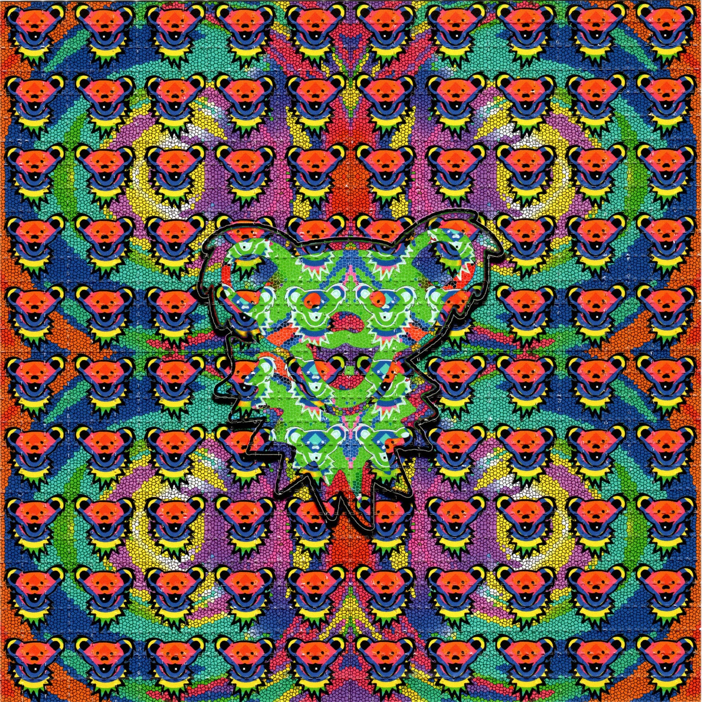Beary Nice Grateful Dead Tabs LSD blotter art print