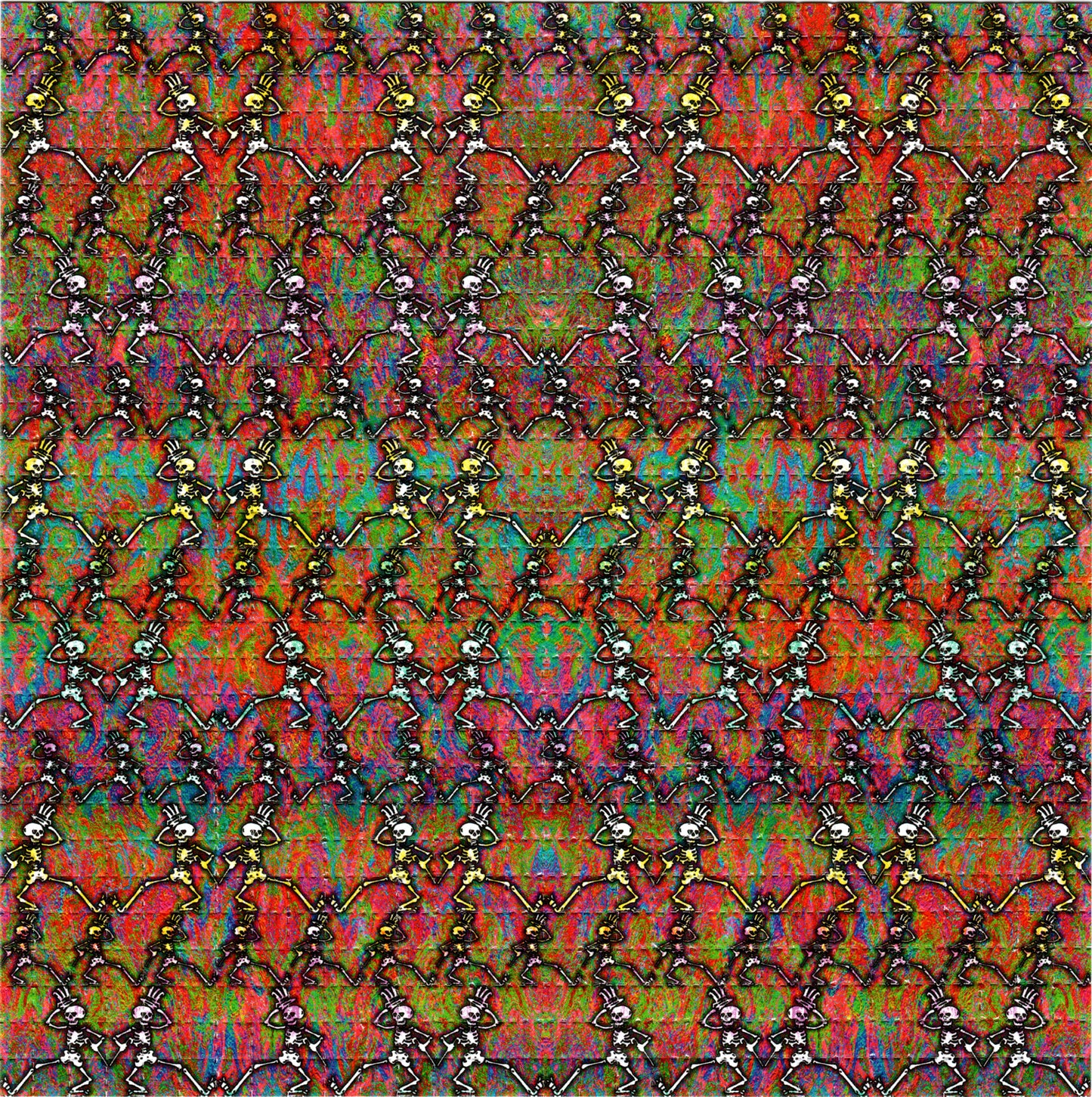 Bonezzz Grateful Dead Tabs LSD blotter art print