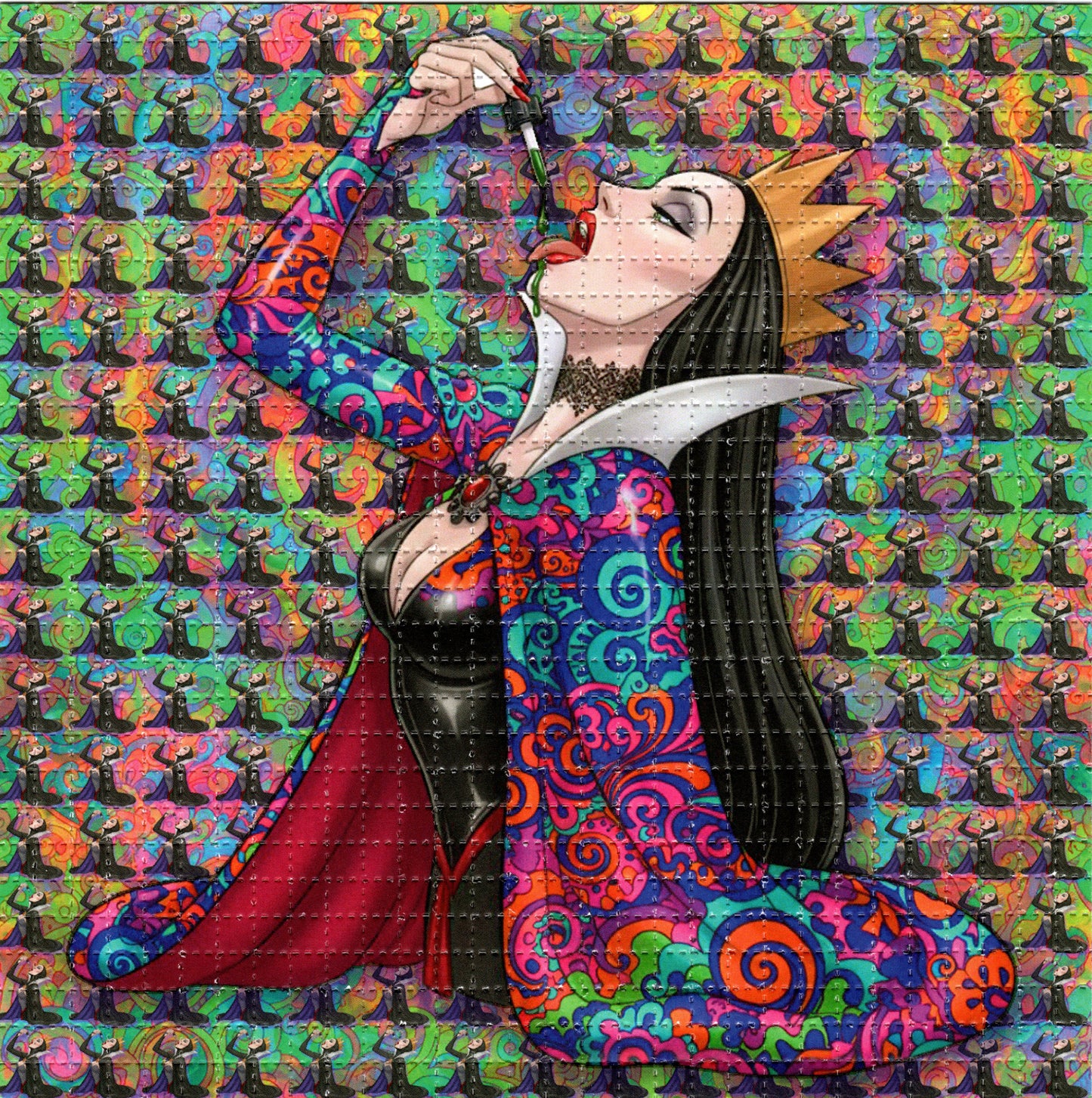 Acid Queen Dropper LSD blotter art print