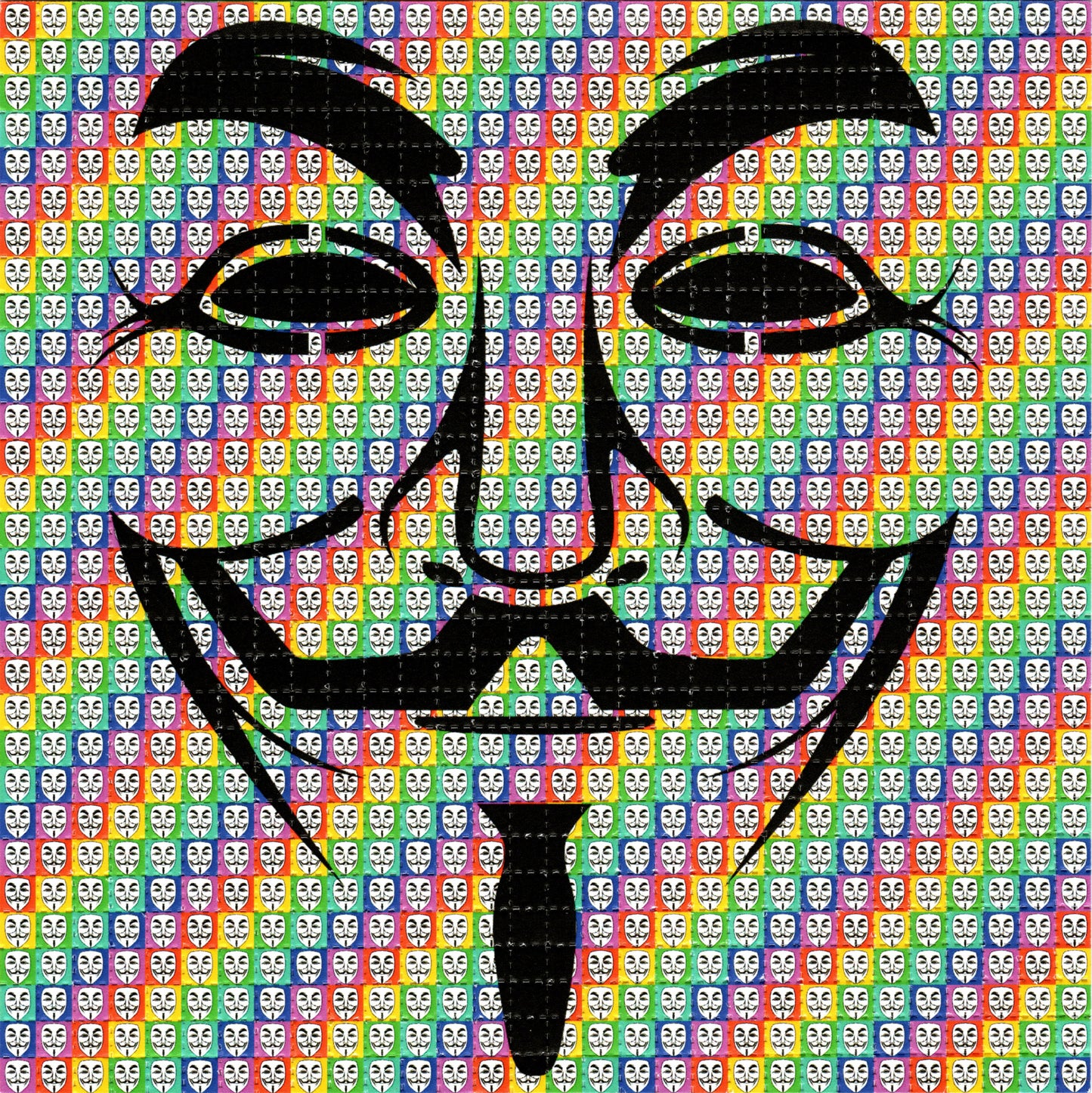 Anonymous Guy Fawkes LSD blotter art print