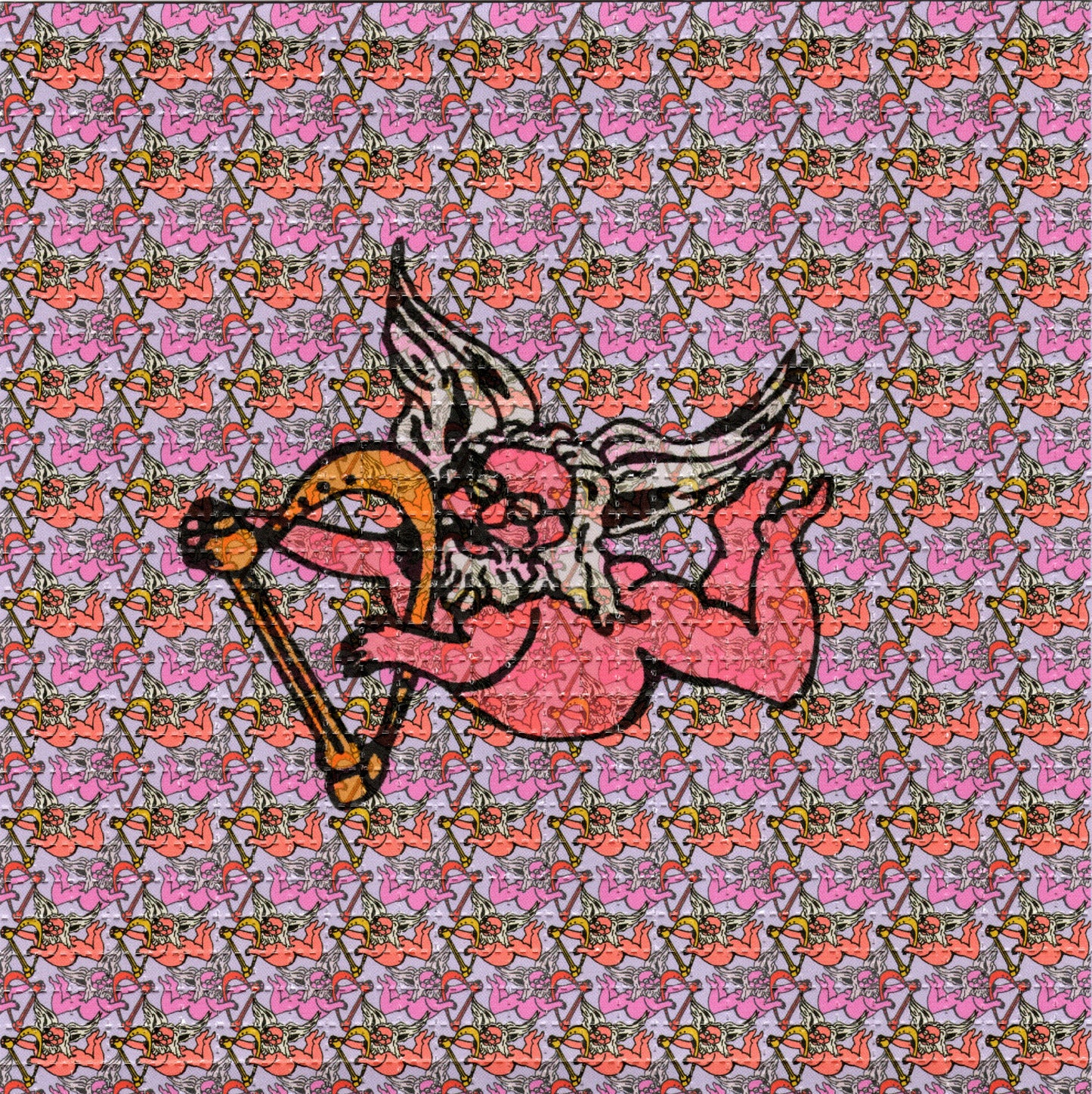 Classic Jerry Garcia Cupid & Harp Tribute LSD blotter art print