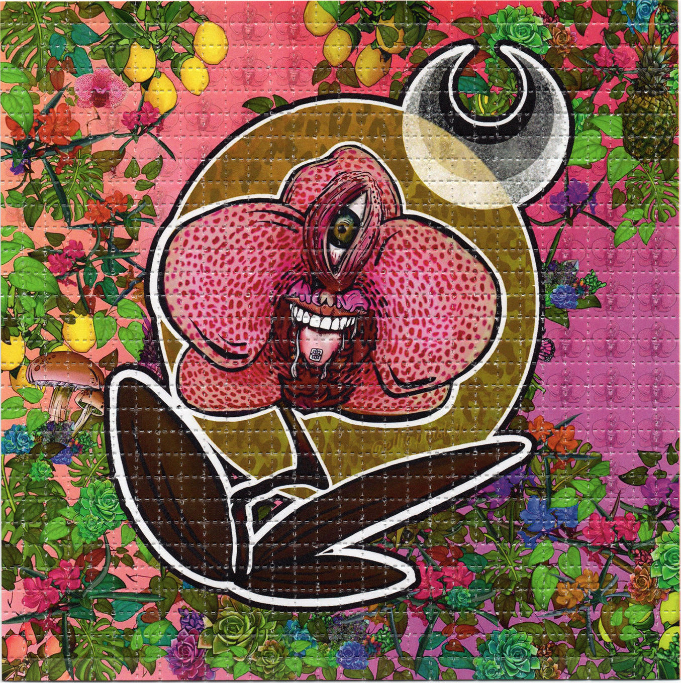 Orchid Tab by Ellie Paisley Brooks Limited Edition LSD blotter art print