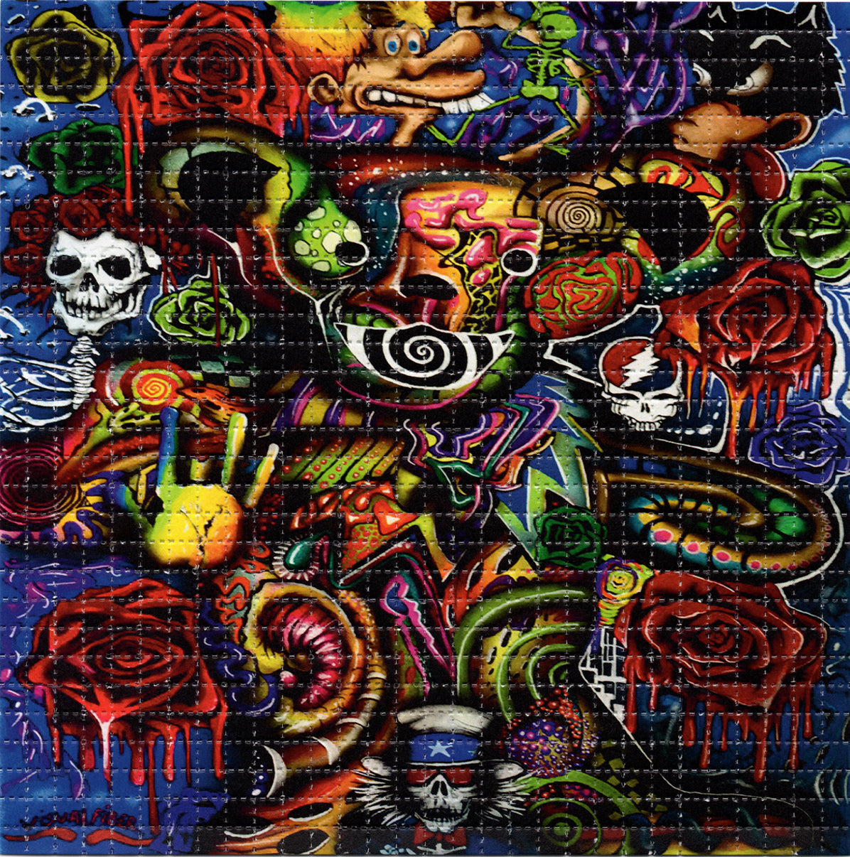 Crazy Bear by Visual Fiber Limited Edition LSD blotter art print