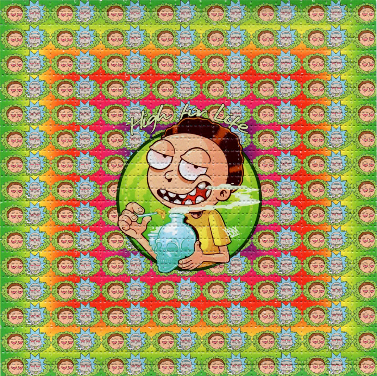 R&M High for Life LSD blotter art print