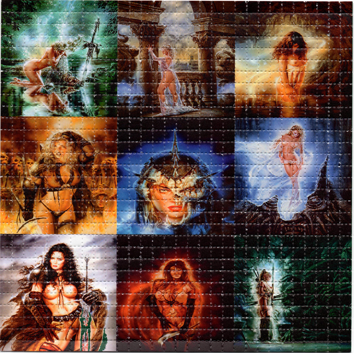 Fantasy Maidens X9 LSD blotter art print