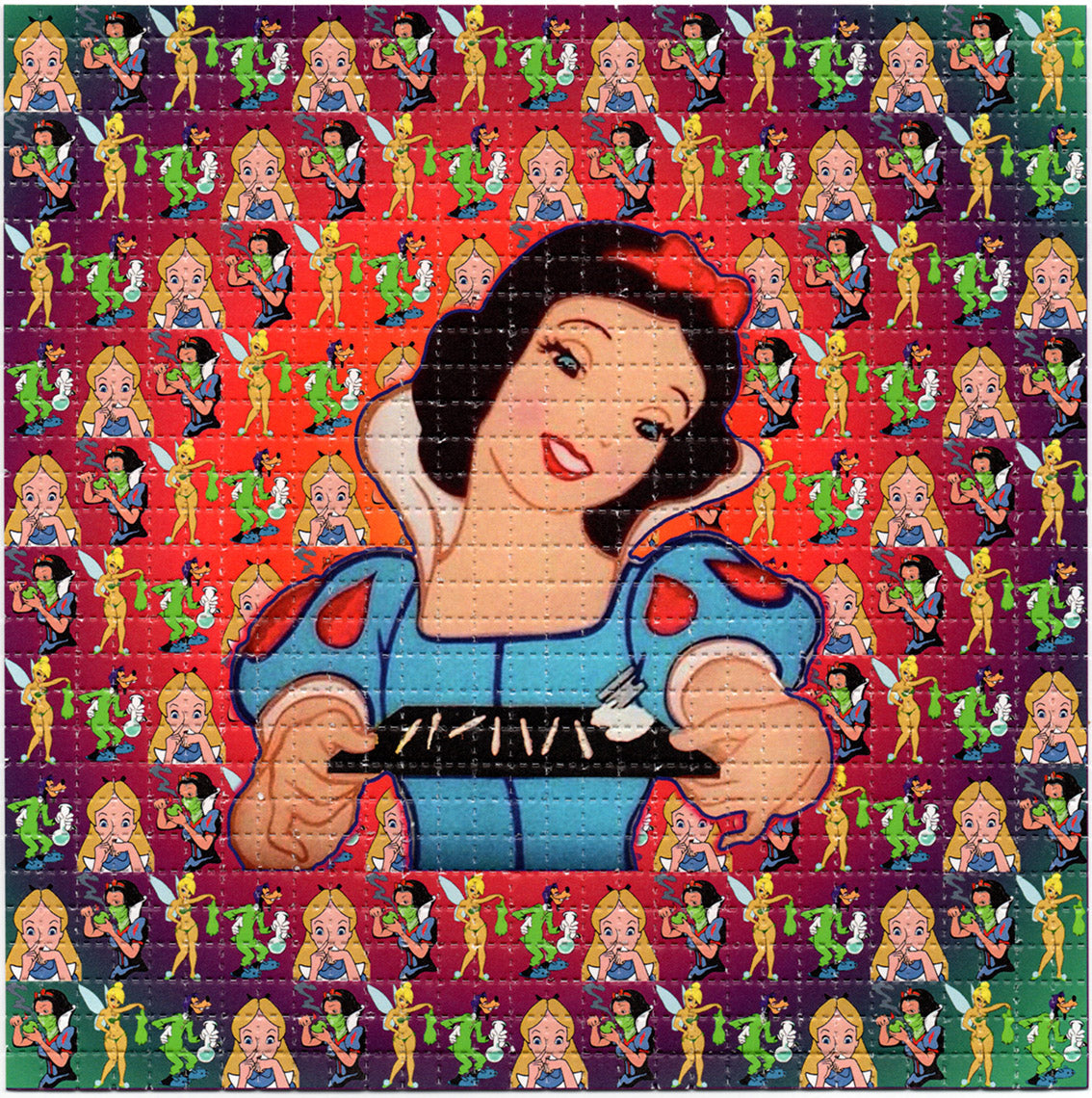 Seven Snow Bumps LSD Blotter Art Print Key Z Productions seven-snow-bumps-lsd-blotter-art-print-key-z-productions