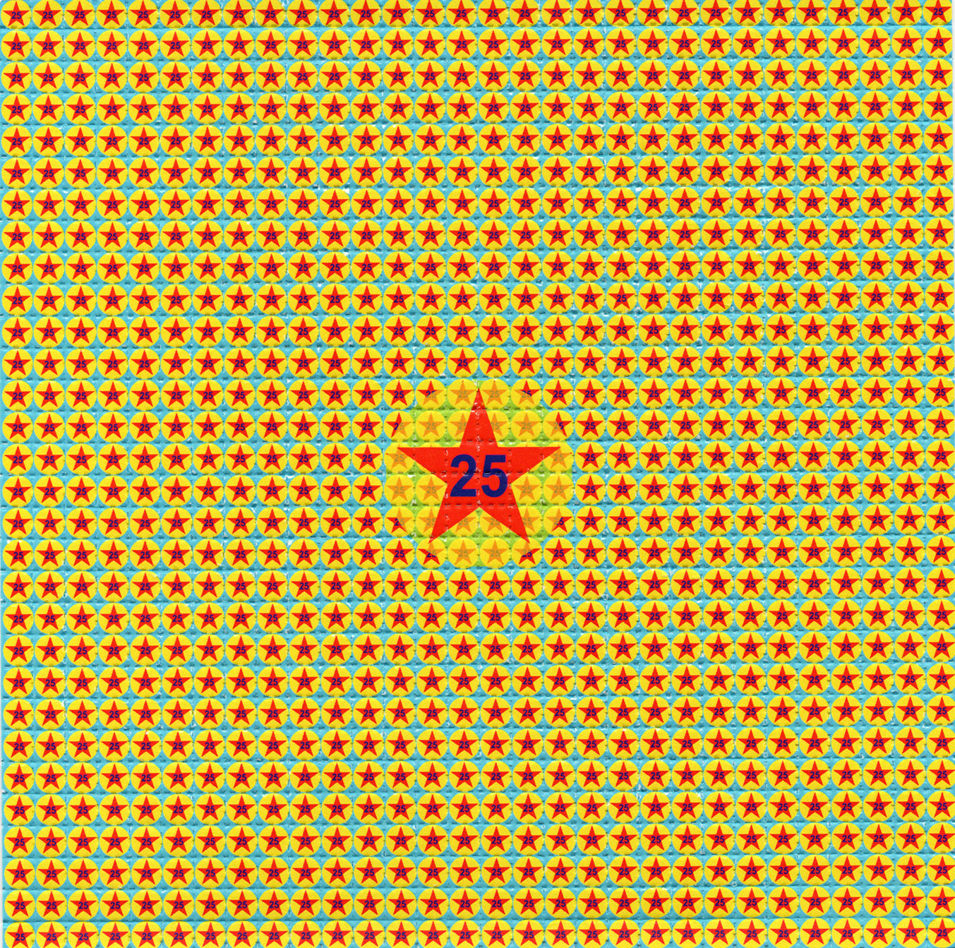 Red Stars 25 LSD blotter art print