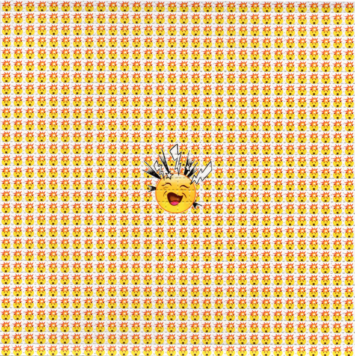 Mind Blown Emojis LSD blotter art print