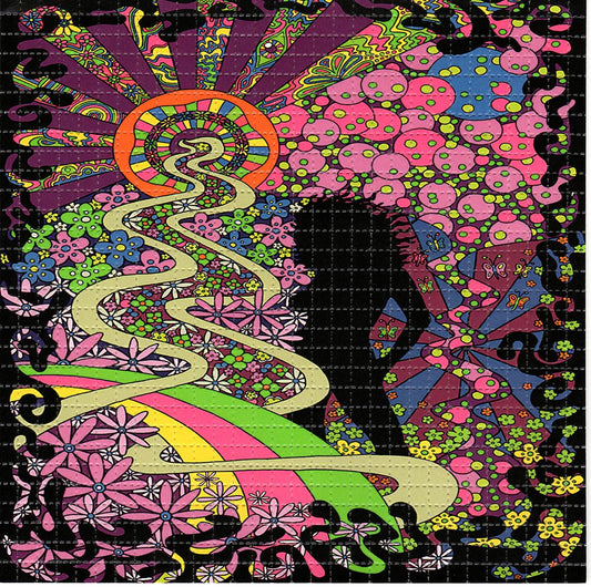 60's Chick Silhouette LSD blotter art print