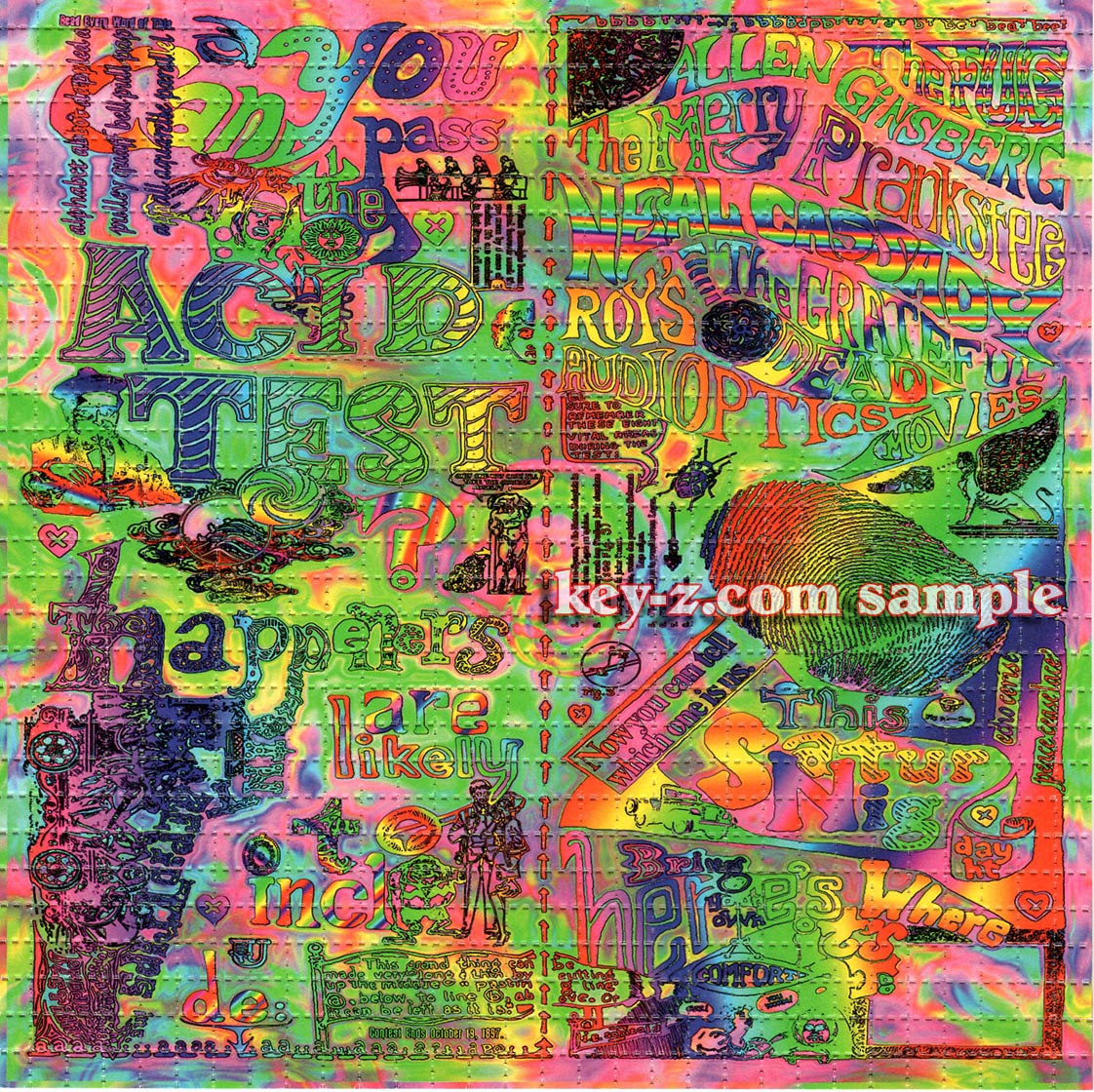 Original Acid Test Color Poster LSD blotter art print