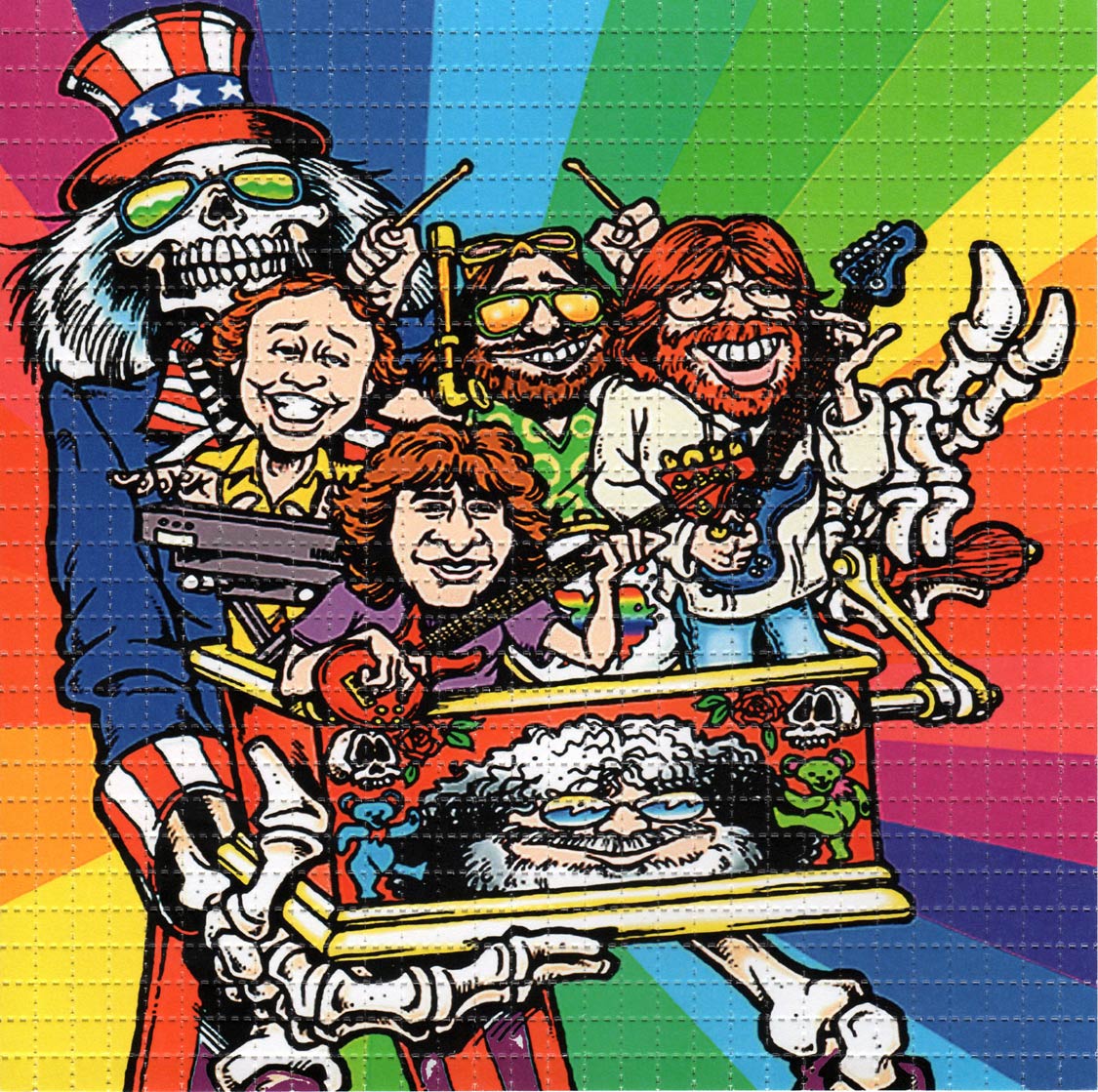 Phish in a Grateful Box LSD blotter art print