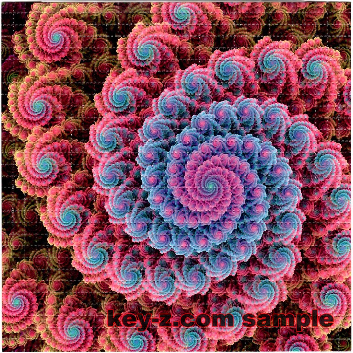 Soft Pink Fractal LSD blotter art print