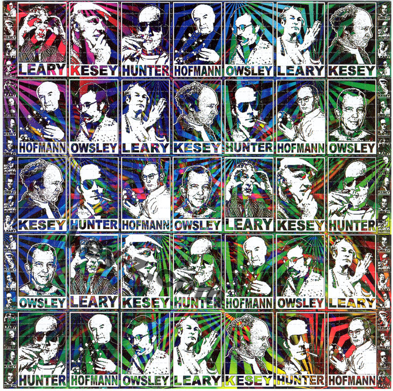 Psychedelic Pioneers LSD blotter art print