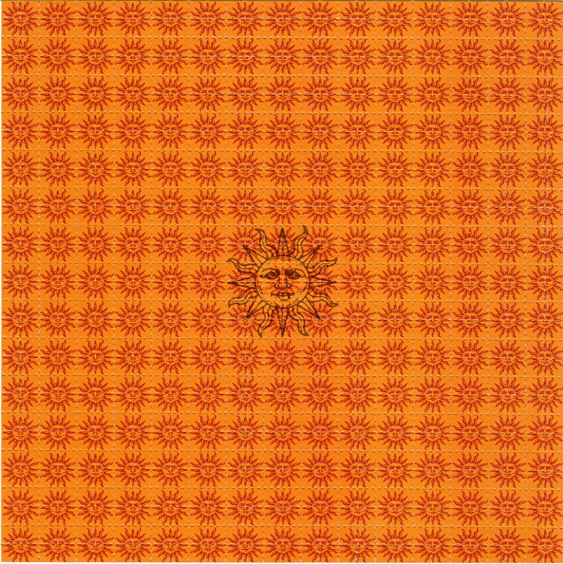 Orange Sunshine LSD blotter art print