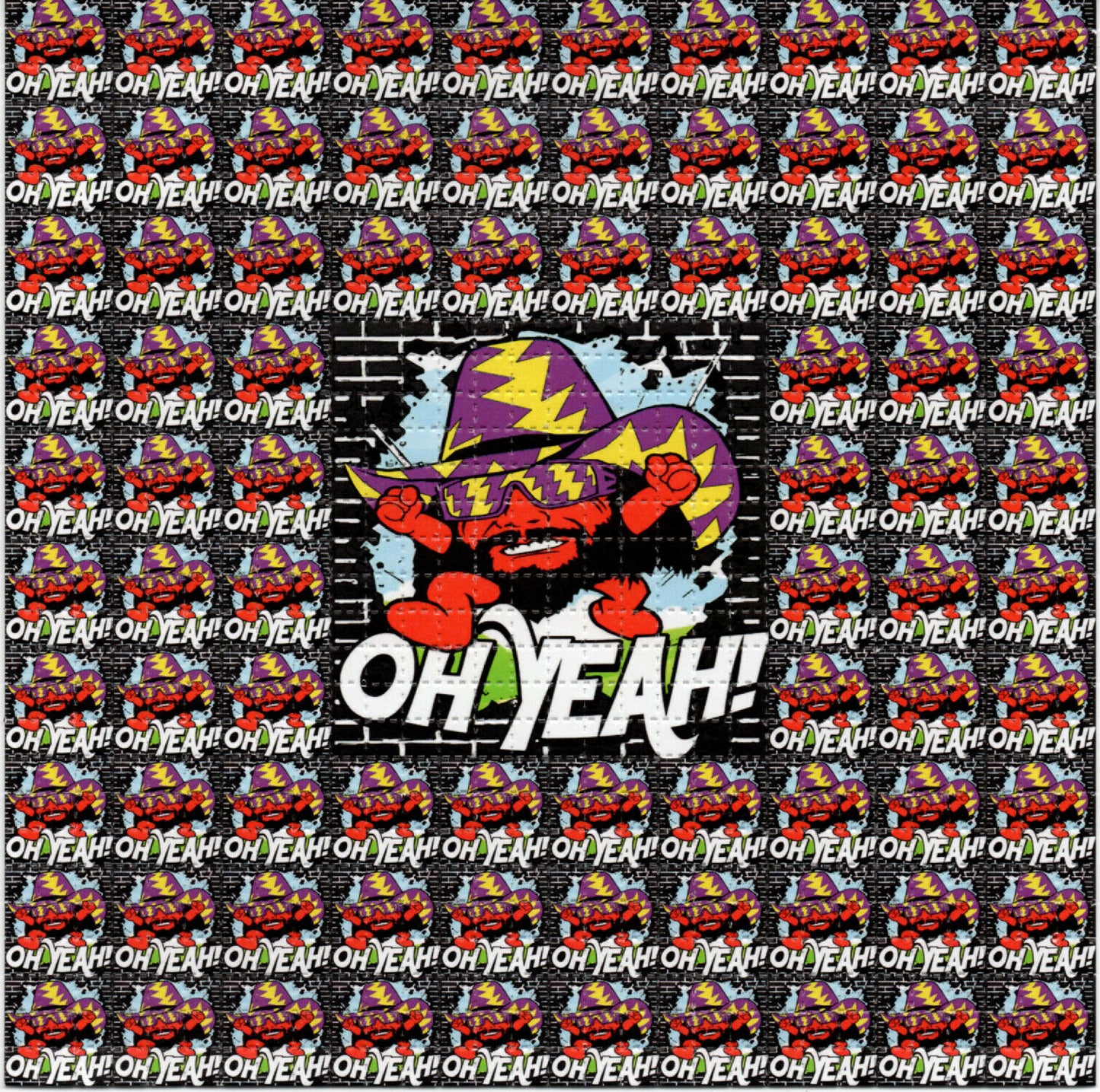 Macho Man Oh Yeah LSD blotter art print