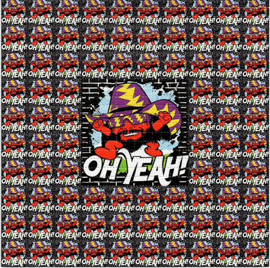 Macho Man Oh Yeah LSD blotter art print
