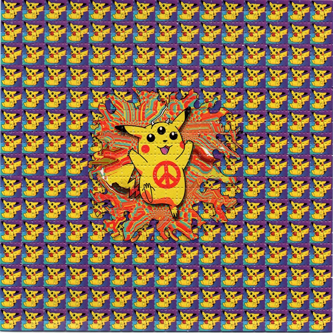 Zen 3-Eyed Pika LSD blotter art print