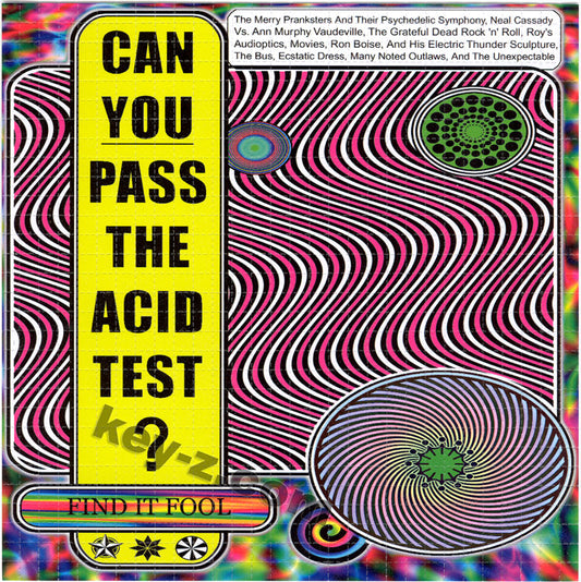 Swirly Can You Pass The Acid Test LSD blotter art print