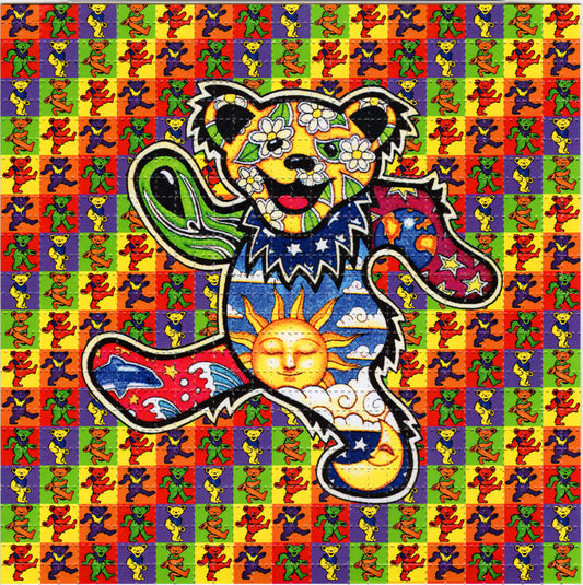 Marching Bears LSD blotter art print