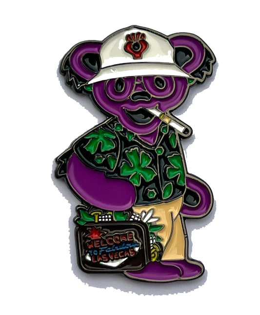 Purple Hunter Thompson Dancing Bear Pin