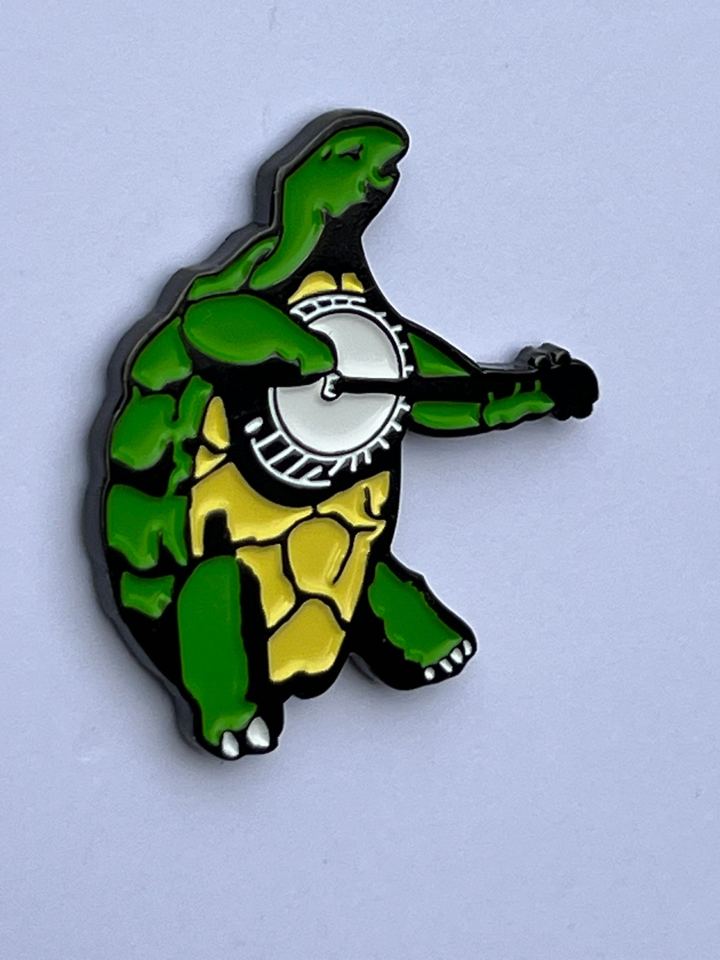 Terrapin Playing a Banjo Pin