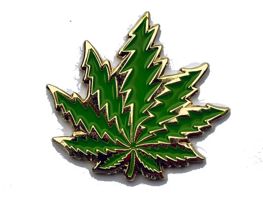 Gold Pot Leaf GD Bolt Leaves Pin