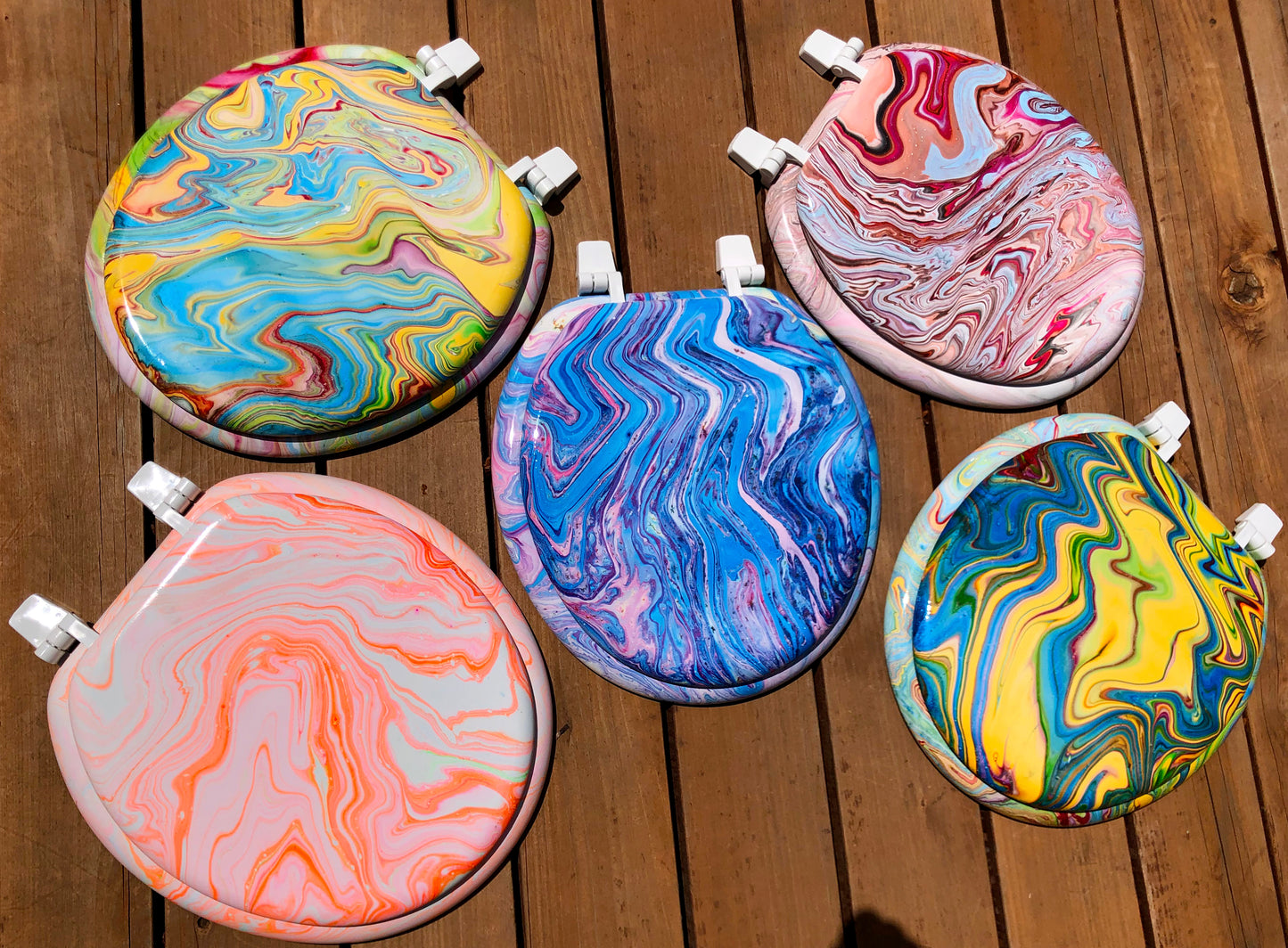 Tie Dye Toilet Seat - Standard Size