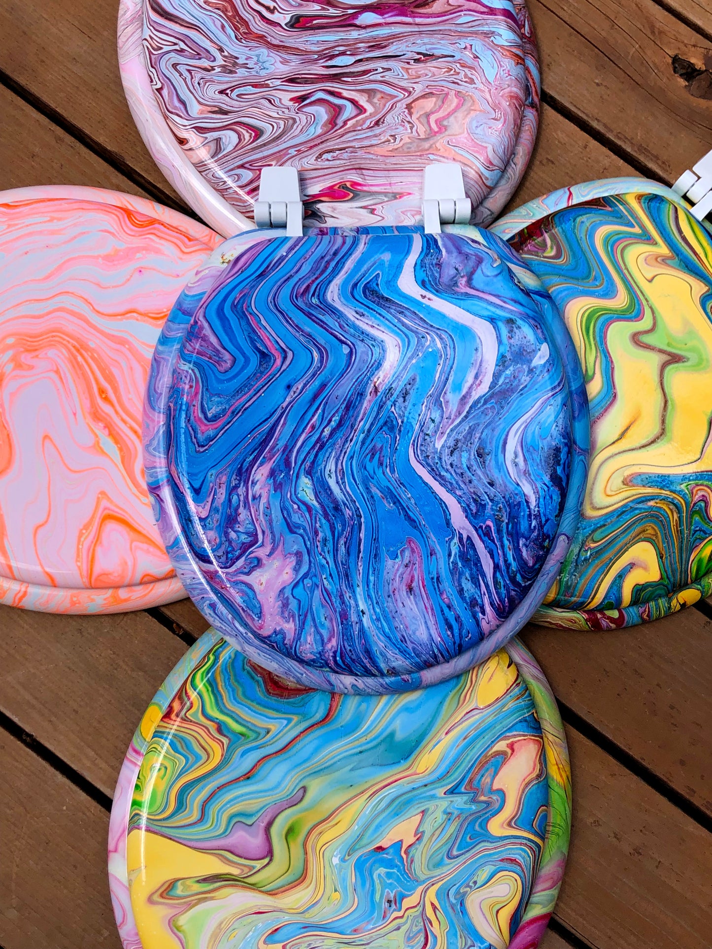 Tie Dye Toilet Seat - Standard Size