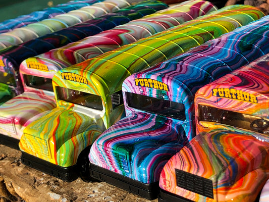 A Little Furthur - Larger Hand Painted Dye Cast Toy Bus
