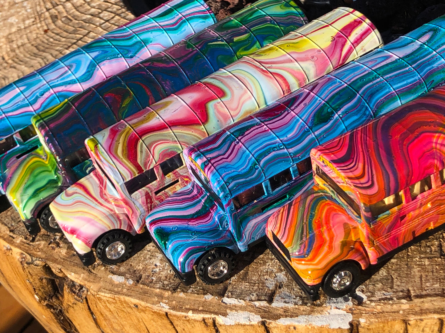 A Little Furthur - Larger Hand Painted Dye Cast Toy Bus