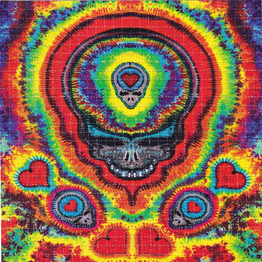 Jammin' Skull Tie Dye LSD blotter art print