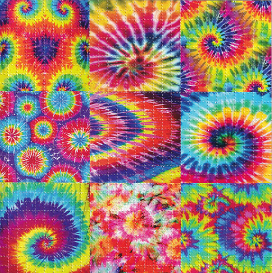 Tie Dye Spiral X9 LSD blotter art print