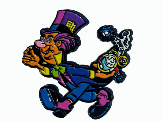 Mad Hatter Doses Tabs Hat Lapel Pin