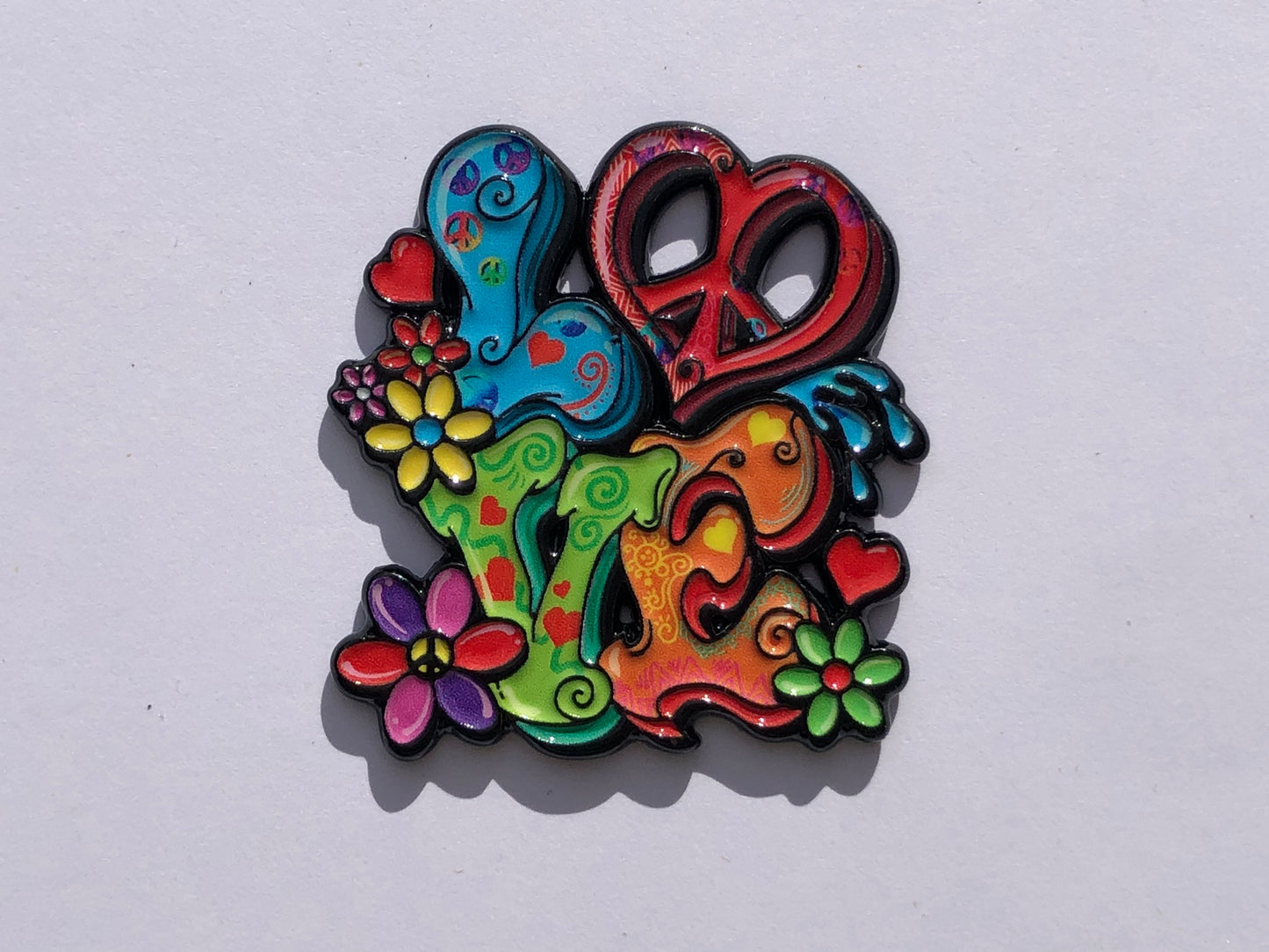 LOVE Flower Power Pin