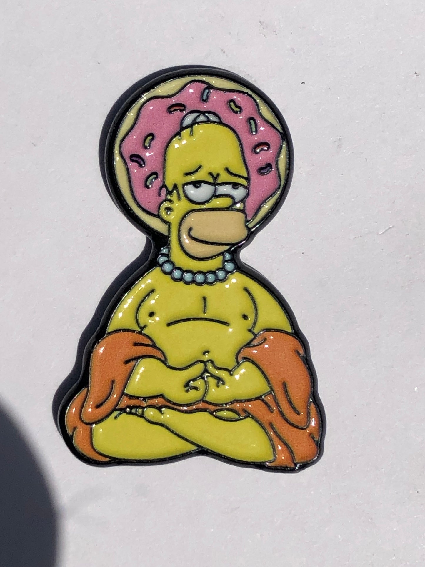 Zen Homer Donut Buddha Pin
