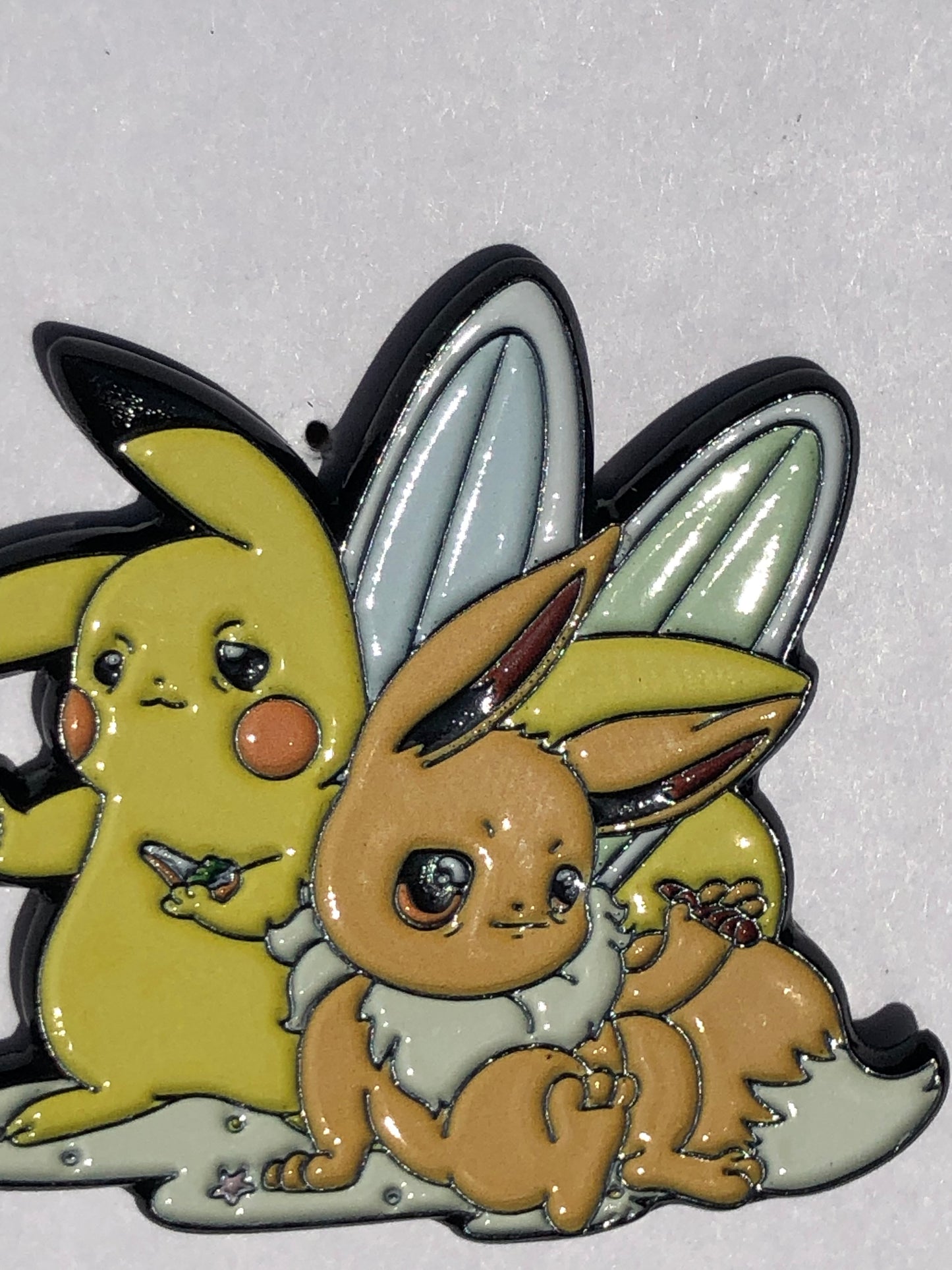 Pika & Evee Getting Stoned Pin
