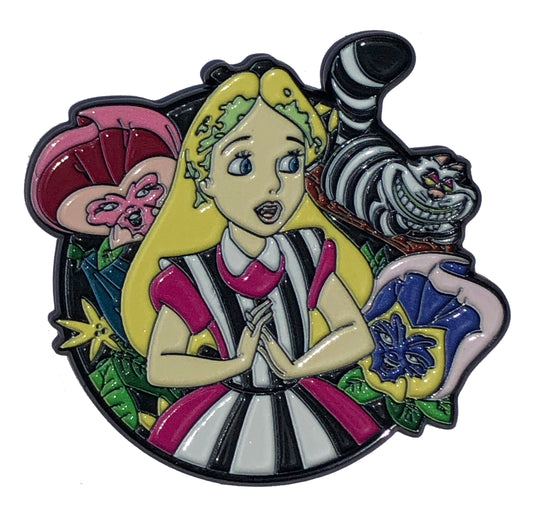 Alice with Pansies Pin