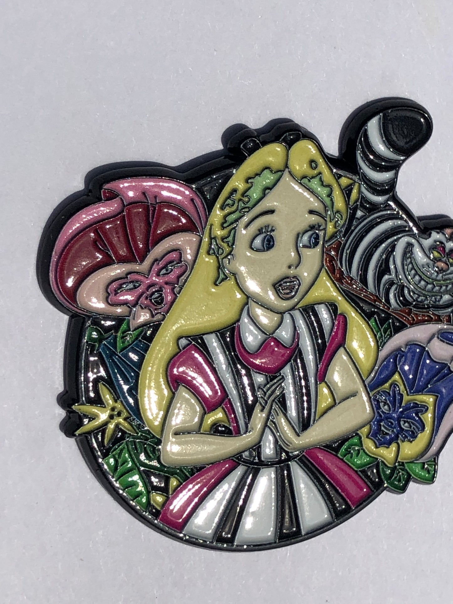 Alice with Pansies Pin