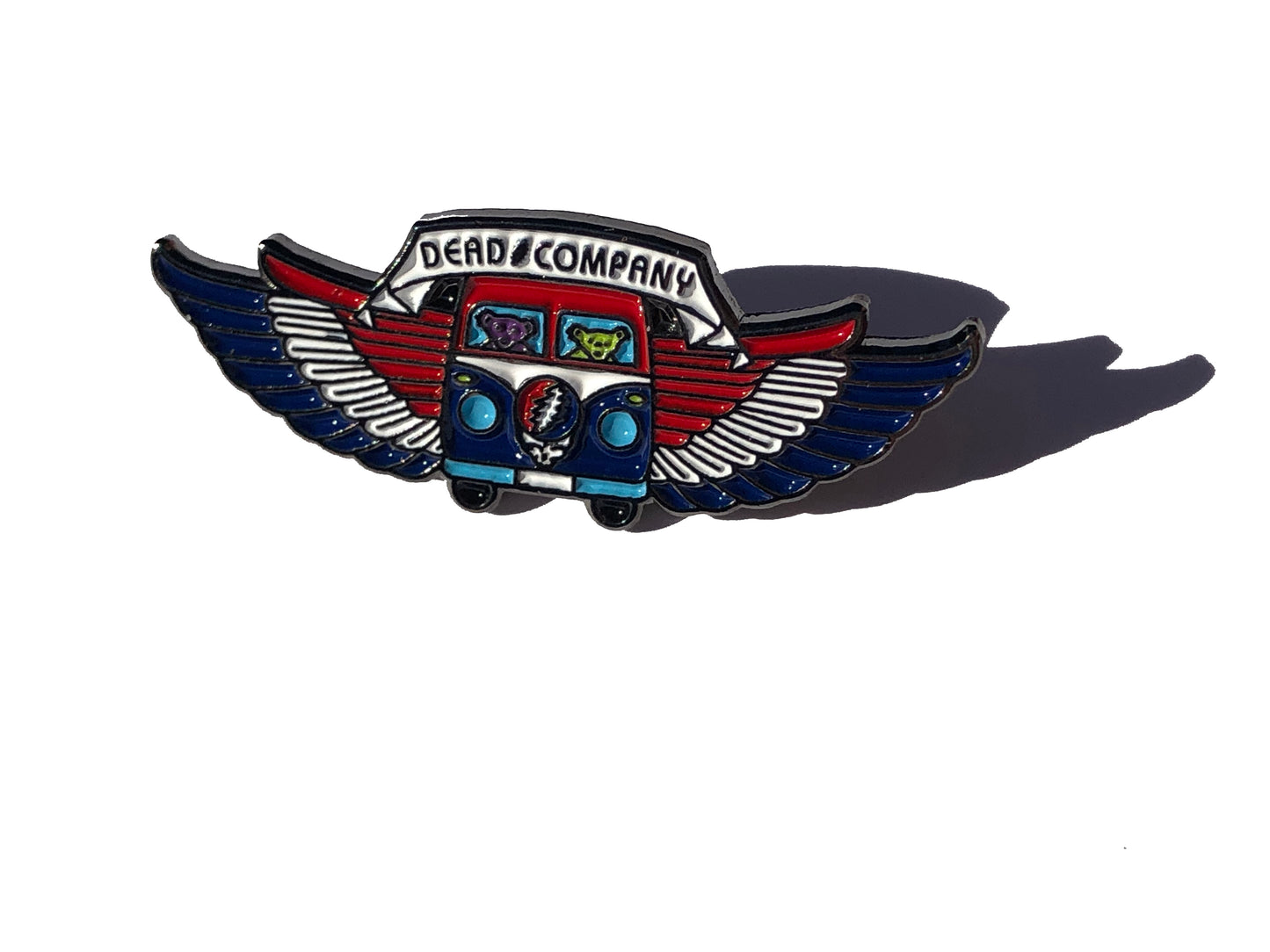 Dead and VW Bus Wings Company Pin